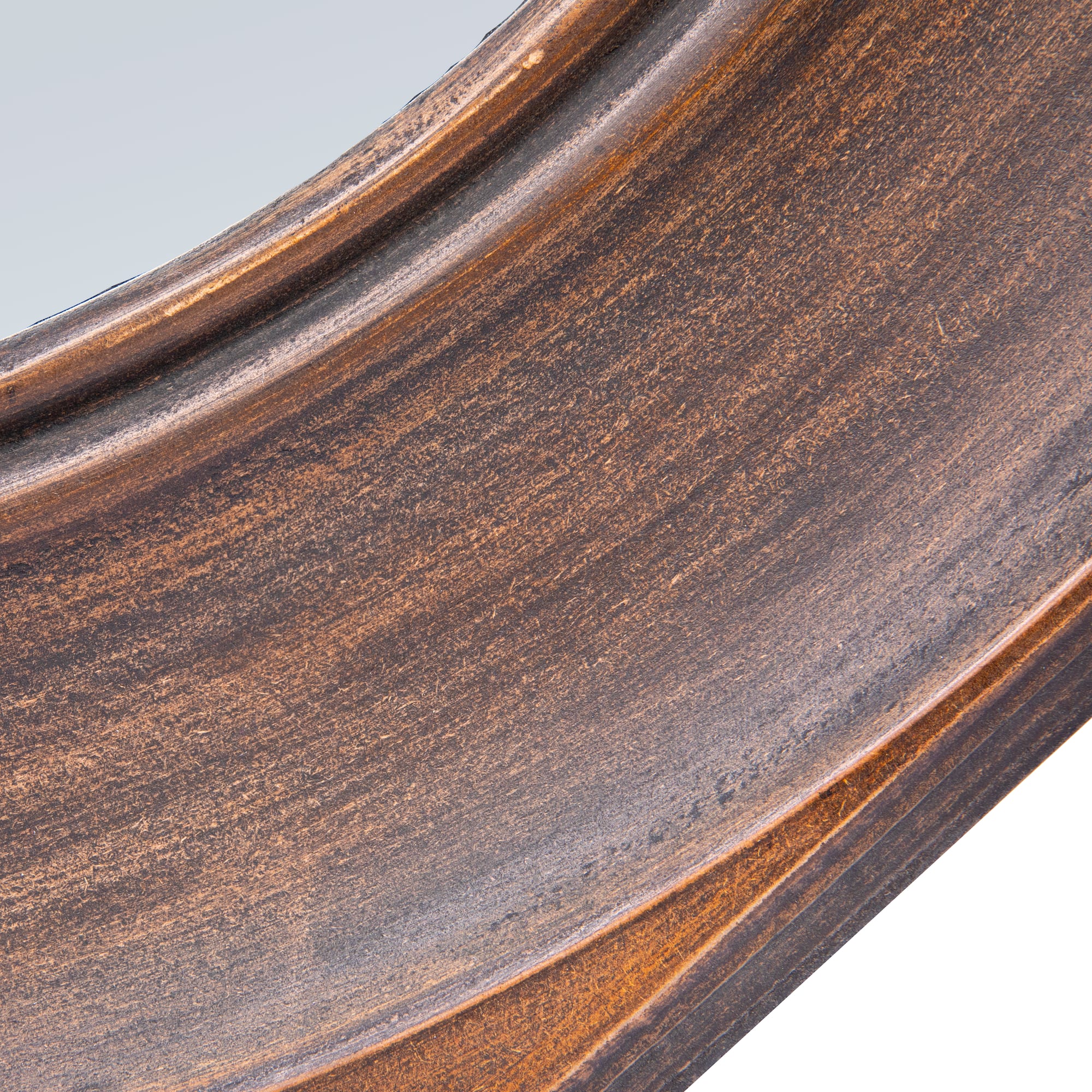 Hello Honey® Walnut Hexagonal Carved Wood Framed Wall Mirror